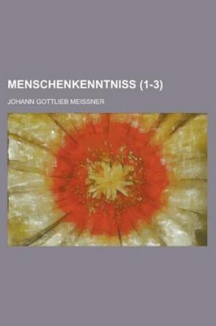 Cover of Menschenkenntniss (1-3 )