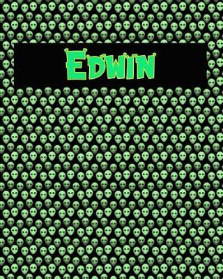 Book cover for 120 Page Handwriting Practice Book with Green Alien Cover Edwin