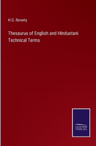 Cover of Thesaurus of English and Hindustani Technical Terms