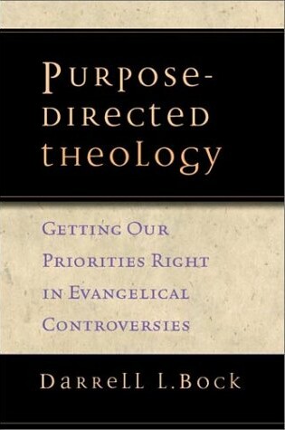 Cover of A Purpose-Directed Theology
