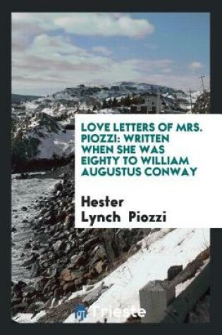 Cover of Love Letters of Mrs. Piozzi