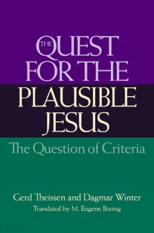 Cover of The Quest for the Plausible Jesus