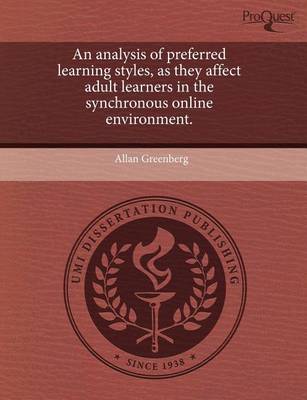 Book cover for An Analysis of Preferred Learning Styles