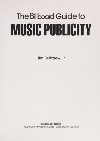 Cover of The "Billboard" Guide to Music Publicity