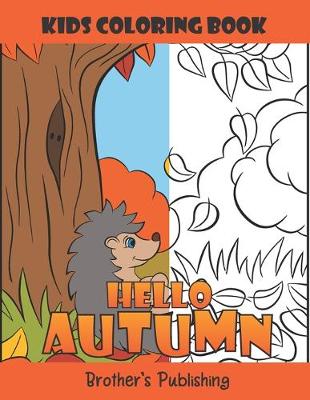 Book cover for Hello Autumn kids coloring book