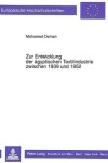 Book cover for Zur Entwicklung Der Aegyptischen Textilindustrie Zwischen 1939 Und 1952