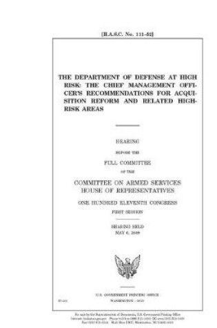 Cover of The Department of Defense at high risk