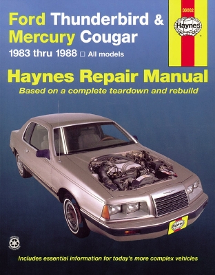 Book cover for Ford Thunderbird & Mercury Cougar (83 - 88)