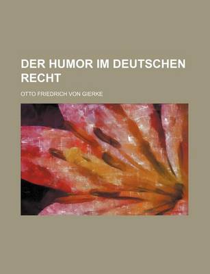 Book cover for Der Humor Im Deutschen Recht