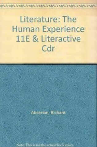 Cover of Literature: The Human Experience 11E & Literactive Cdr