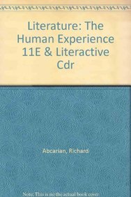 Book cover for Literature: The Human Experience 11E & Literactive Cdr