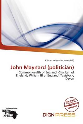 Book cover for John Maynard (Politician)
