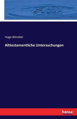Book cover for Alttestamentliche Untersuchungen