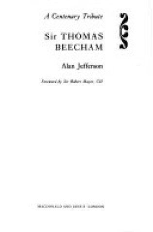Cover of Sir Thomas Beecham
