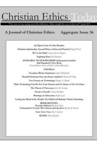 Cover of Christian Ethics Today, Issue 36