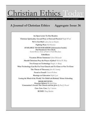 Book cover for Christian Ethics Today, Issue 36