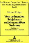 Book cover for Vom Ordnenden Subjekt Zur Subjektgemaessen Ordnung