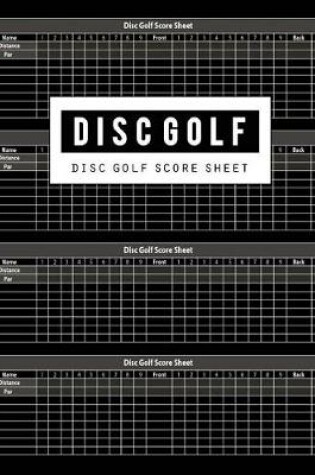 Cover of Disc Golf Score Sheet