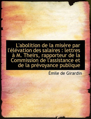 Book cover for L'Abolition de La MIS Re Par L' L Vation Des Salaires