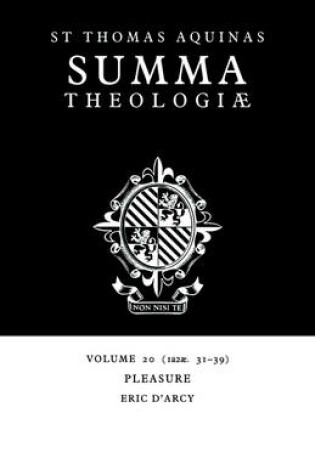 Cover of Summa Theologiae: Volume 20, Pleasure