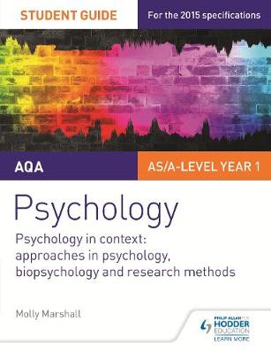 Cover of AQA Psychology Student Guide 2: Psychology in context: Approaches in psychology, biopsychology and research methods