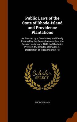 Book cover for Public Laws of the State of Rhode-Island and Providence Plantations