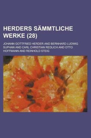 Cover of Herders Sammtliche Werke (28 )