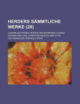 Book cover for Herders Sammtliche Werke (28 )