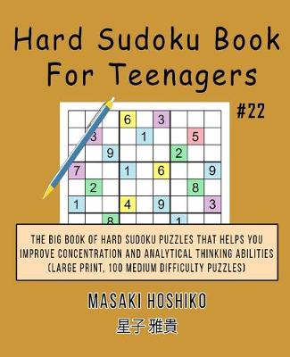 Book cover for Hard Sudoku Book For Teenagers #22