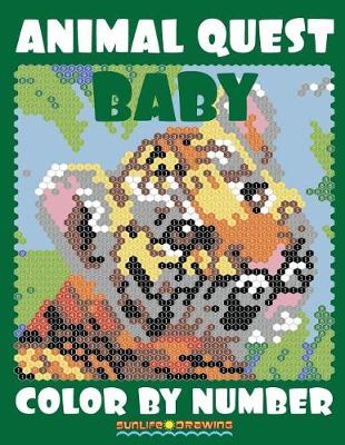 Book cover for BABY ANIMAL QUEST Color by Number