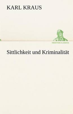 Book cover for Sittlichkeit Und Kriminalitat