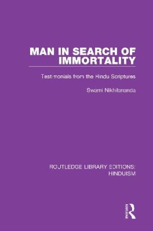 Cover of Man in Search of Immortality