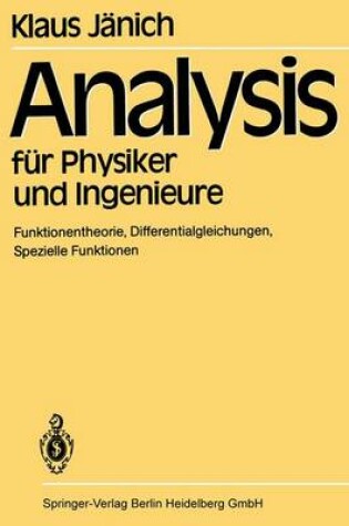 Cover of Analysis Fa1/4r Physiker Und Ingenieure