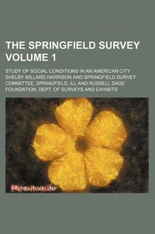 Cover of The Springfield Survey Volume 1; Study of Social Conditions in an American City