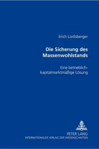 Cover of Die Sicherung Des Massenwohlstands