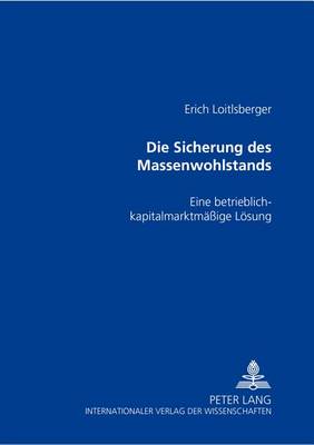 Book cover for Die Sicherung Des Massenwohlstands