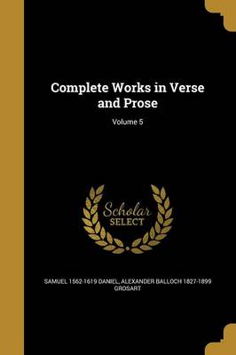 Book cover for Complete Works in Verse and Prose; Volume 5