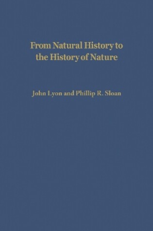 Cover of From Natural History to the History of Nature