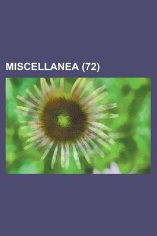 Cover of Miscellanea (72)