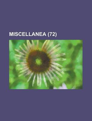 Book cover for Miscellanea (72)