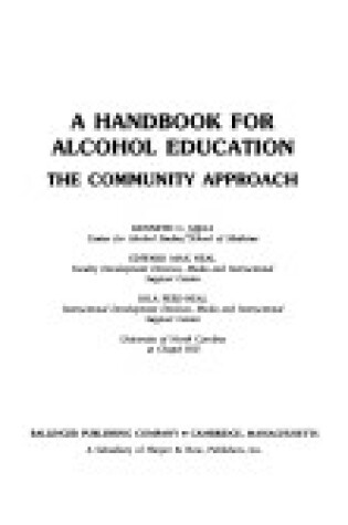 Cover of A Handbook for Alcohol Education