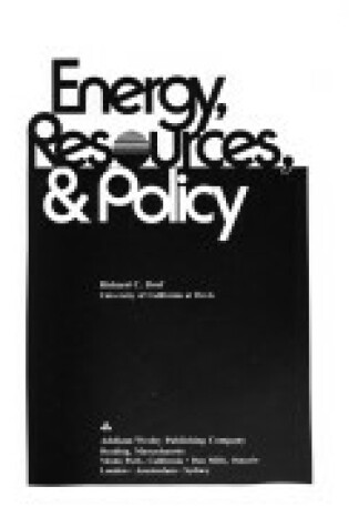 Cover of Energy, Resources and Policy