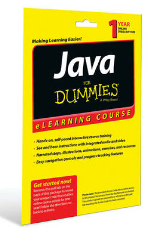Cover of Java For Dummies eLearning Course Access Code Card (12 Month Subscription)