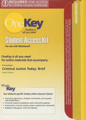Book cover for Criminal Justice Today Student Access Kit for Use with Blackboard
