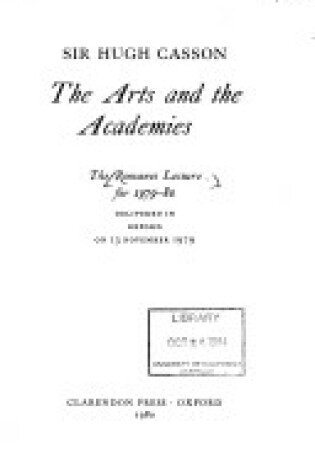 Cover of The Arts and the Academies