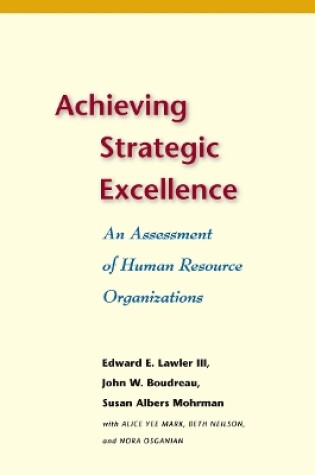 Cover of Achieving Strategic Excellence