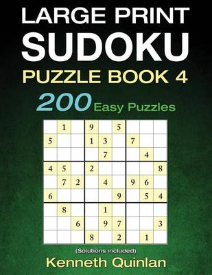 Cover of Large Print SUDOKU Puzzle Book 4