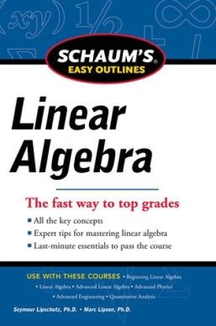 Cover of Schaums Easy Outline of Linear Algebra Revised