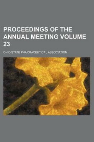 Cover of Proceedings of the Annual Meeting Volume 23