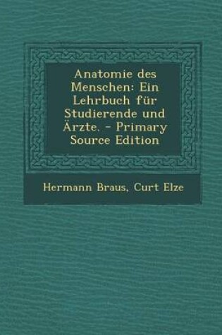 Cover of Anatomie Des Menschen